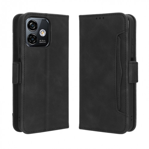 Pour Ulefone Note 16 Pro Skin Feel Veau Texture Card Slots Étui de téléphone en cuir (Noir) SH601B537-06