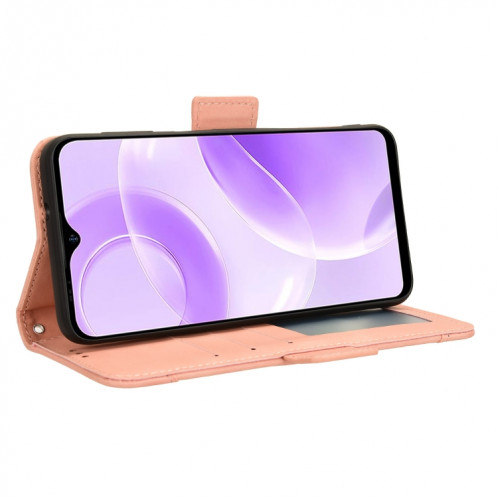 Pour Ulefone Note 15 Skin Feel Calf Texture Slots pour cartes Étui de téléphone en cuir (rose) SH602A1979-06