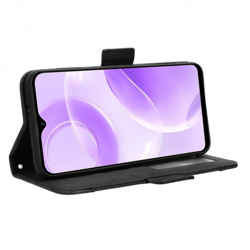 Pour Ulefone Note 15 Skin Feel Calf Texture Slots pour cartes Étui de téléphone en cuir (Noir) SH602B1175-06