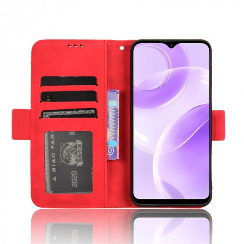 Pour Ulefone Note 15 Skin Feel Calf Texture Slots pour cartes Étui de téléphone en cuir (rouge) SH602C914-06