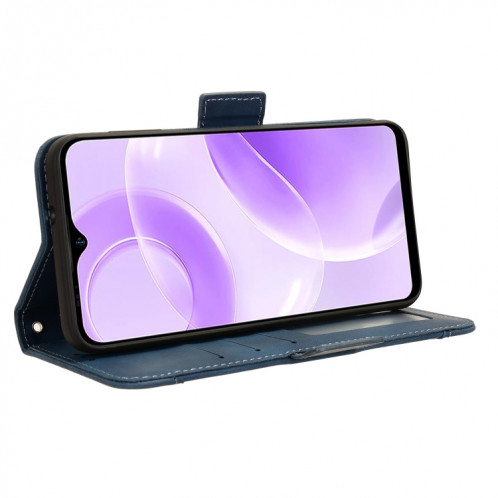 Pour Ulefone Note 15 Skin Feel Calf Texture Slots pour cartes Étui de téléphone en cuir (Bleu) SH602D1122-06