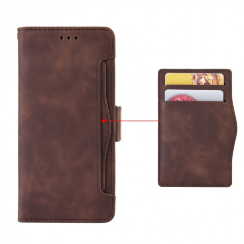 Pour Ulefone Note 15 Skin Feel Calf Texture Slots pour cartes Étui de téléphone en cuir (marron) SH602E1343-06