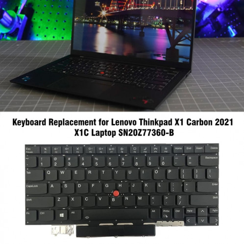 Pour Lenovo Thinkpad X1C / X1 Carbon 2021 US Version clavier rétroéclairé pour ordinateur portable SH00011083-06