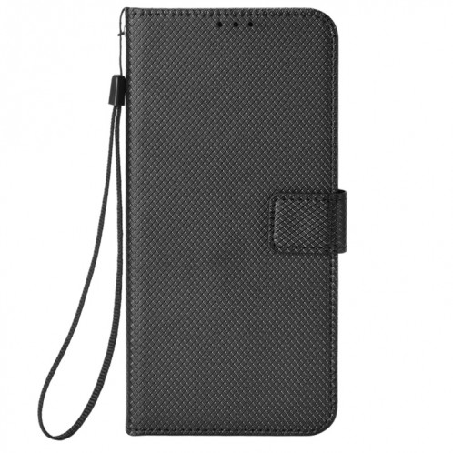 Pour Ulefone Note 15 Étui de téléphone en cuir à texture diamant (noir) SH202B1622-06