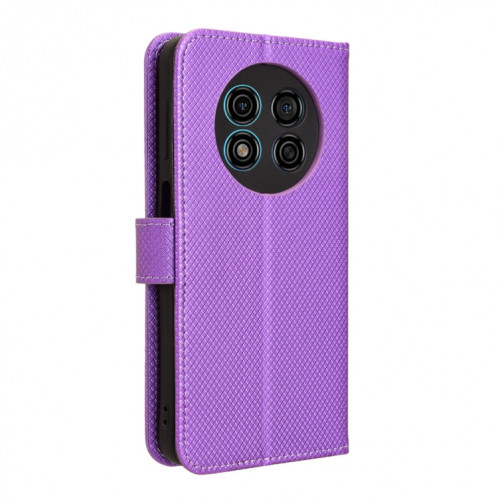 Pour Ulefone Note 15 Étui de téléphone en cuir à texture diamant (violet) SH202E1532-06