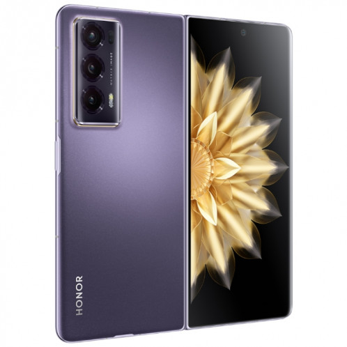 Honor Magic V2 5G, 16 Go + 256 Go, 7,92 pouces + 6,43 pouces MagicOS 7.2 Snapdragon 8 Gen2 Octa Core jusqu'à 3,36 GHz, réseau : 5G, OTG, ne prend pas en charge Google Play (violet soie) SH301B1043-011