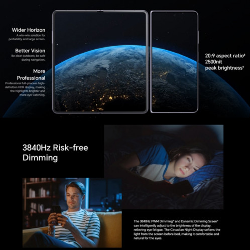 Honor Magic V2 5G, 16 Go + 256 Go, 7,92 pouces + 6,43 pouces MagicOS 7.2 Snapdragon 8 Gen2 Octa Core jusqu'à 3,36 GHz, réseau : 5G, OTG, ne prend pas en charge Google Play (noir soie) SH301A191-011