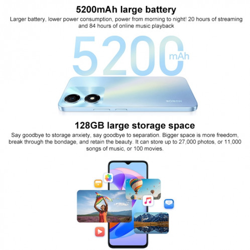 Honor Play 40C 5G, 6 Go + 128 Go, appareil photo 108 MP, 6,78 pouces MagicOS 7.1 Snapdragon 480 Plus Octa Core jusqu'à 2,2 GHz, réseau : 5G, ne prend pas en charge Google Play (Magic Night Black) SH501B1719-011