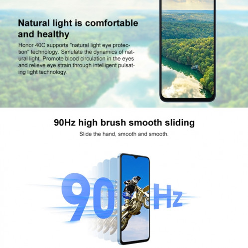 Honor Play 40C 5G, 6 Go + 128 Go, appareil photo 108 MP, 6,78 pouces MagicOS 7.1 Snapdragon 480 Plus Octa Core jusqu'à 2,2 GHz, réseau : 5G, ne prend pas en charge Google Play (Magic Night Black) SH501B1719-011