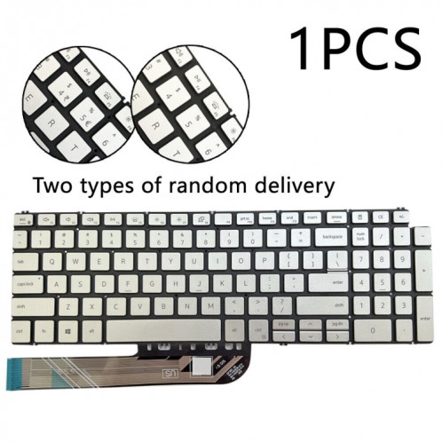 Pour Dell Inspiron 15 7590/7791/5584 US Version clavier d'ordinateur portable rétro-éclairé (argent) SH901A92-06