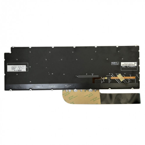 Pour Dell Inspiron 15 7590/7791/5584 US Version clavier d'ordinateur portable rétro-éclairé (argent) SH901A92-06