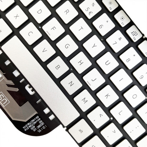 Pour Dell Inspiron 7490/Vostro 5390 US Version clavier d'ordinateur portable rétro-éclairé (argent) SH201A900-06