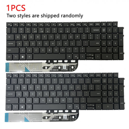 Pour Dell Inspiron 15-3511 3515 5510 7510 16-7610 US Version rétro-éclairage clavier d'ordinateur portable (noir) SH501A396-06