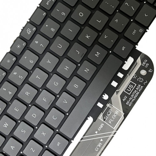 Pour Dell Vostro 5310 5320 5410 Latitude 3320 3420 US Version rétro-éclairage clavier d'ordinateur portable (noir) SH502A1493-06