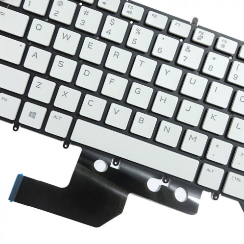 Pour Dell Alienware M15/R3/R4 US Version clavier d'ordinateur portable rétro-éclairé rvb (blanc 0Y00RH) SH101A1553-06