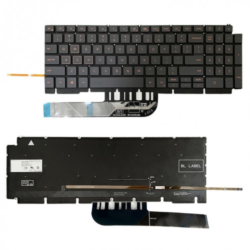 Pour Dell Latitude 7400 3400 5400 7410 5401 Version espagnole clavier d'ordinateur portable rétro-éclairé (noir) SH501A780-07