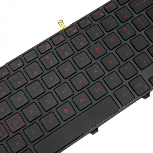 Clavier d'ordinateur portable rétroéclairé pour Dell 15-9550 / 15-3000 / 15-5542 (mot rouge) SH701A1548-07