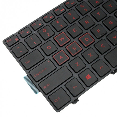 Clavier d'ordinateur portable rétroéclairé pour Dell 15-9550 / 15-3000 / 15-5542 (mot rouge) SH701A1548-07