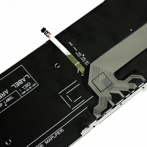 Clavier d'ordinateur portable rétroéclairé pour Dell 15-9550/15-3000/15-5542 (mot blanc) SH701B1512-07