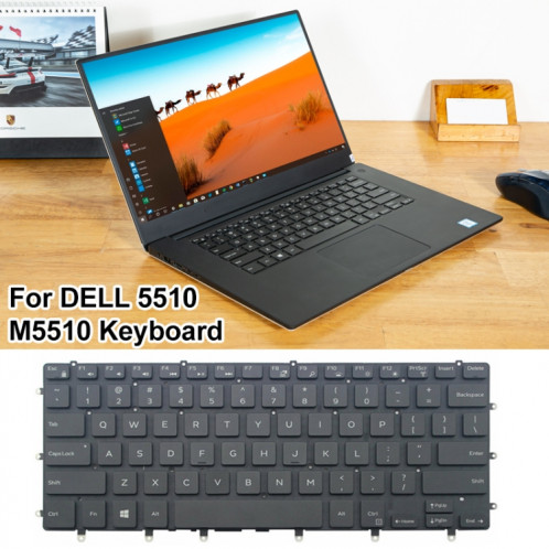 Pour Dell 5510 M5510 15-7558 7568 XPS 15-9550 US Version clavier d'ordinateur portable (noir) SH901A1701-06