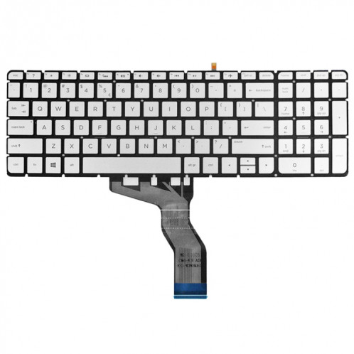 Pour clavier rétroéclairé pour ordinateur portable HP 15-AB / 15-AK US Version (argent) SH505A1158-06