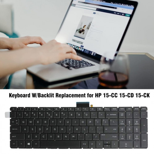 Pour clavier rétroéclairé pour ordinateur portable HP 15-CC / 15-CD / 15-CK US Version SH28051998-07