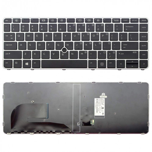 Pour clavier rétroéclairé pour ordinateur portable HP EliteBook 840 G3 Fingerless US Version SH3901815-04
