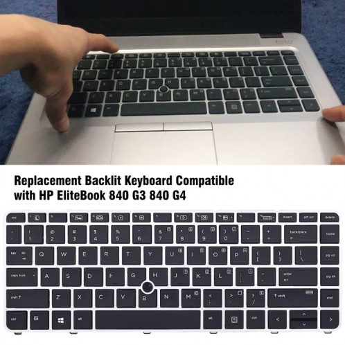 Pour clavier rétroéclairé pour ordinateur portable HP EliteBook 840 G3 SH4101495-05