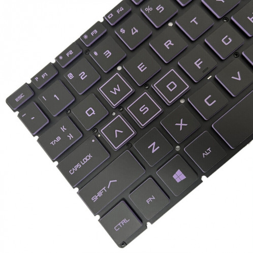 Pour clavier rétroéclairé pour ordinateur portable HP Pavilion Gaming 15-DK US Version (violet) SH901B1707-07