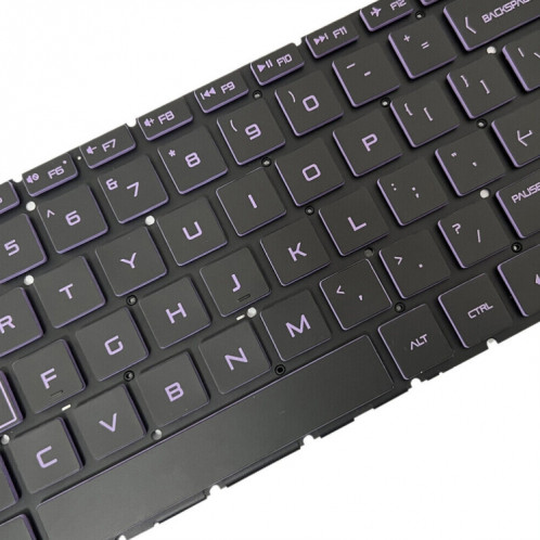 Pour clavier rétroéclairé pour ordinateur portable HP Pavilion Gaming 15-DK US Version (violet) SH901B1707-07