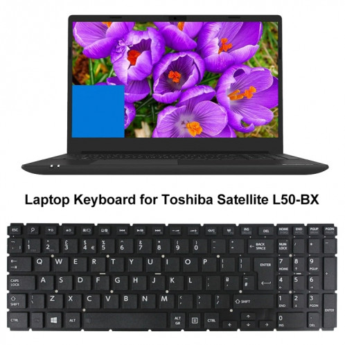 Pour clavier d'ordinateur portable TOSHIBA L50-BX version britannique SH70011998-05