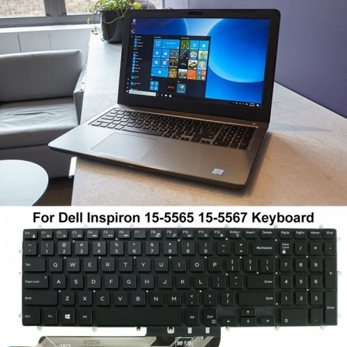 Pour clavier d'ordinateur portable Dell Inspiron 15-7566 / 17-7000 Series (noir) SH501A1745-06