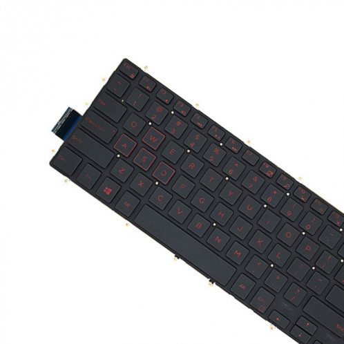 Clavier d'ordinateur portable rétroéclairé pour Dell G3 3579 3779 / G5 5587 / G7 7588 (mot rouge) SH301A563-06