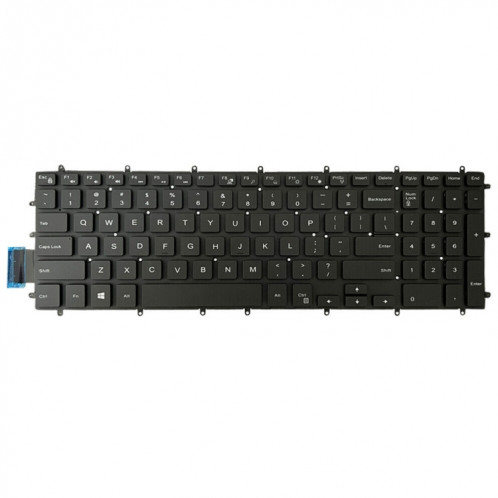 Clavier d'ordinateur portable de mot blanc de version américaine pour Dell G3 3579 3779/G5 5587/G7 7588 (noir) SH801A1394-06