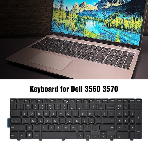 Clavier d'ordinateur portable version américaine pour Dell 3560 3570 (noir) SH901A944-04