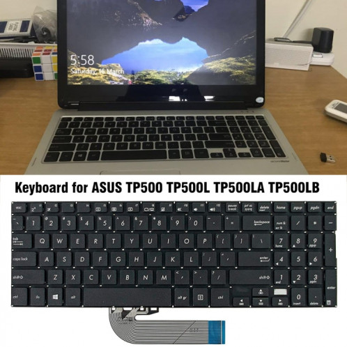 Pour ASUS TP500 TP500L TP500LA/LB TP500LN US Version clavier d'ordinateur portable rétro-éclairé (noir) SH601A1945-06