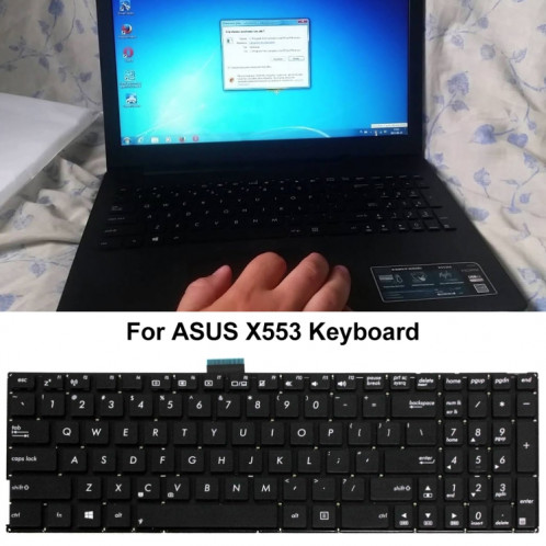 Pour clavier d'ordinateur portable rétroéclairé ASUS X553 US Version (noir) SH602A1146-06