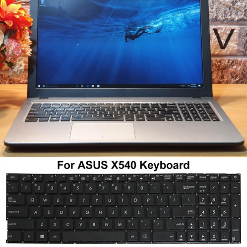 Pour clavier d'ordinateur portable rétroéclairé ASUS X540 US Version (noir) SH603A556-06