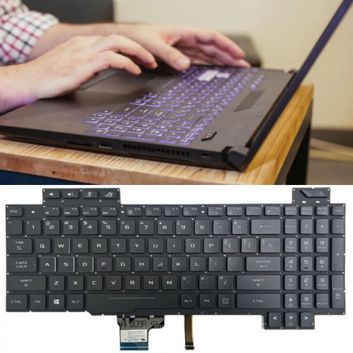 Pour ASUS GL504 GL504GV GL504G GL504GM US Version clavier d'ordinateur portable rétro-éclairé (noir) SH201A1672-06