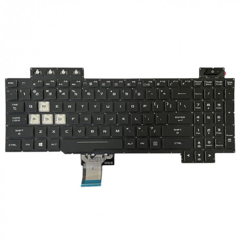 Pour Asus Gaming FX505D FX505DY FX505DD US Version clavier d'ordinateur portable rétro-éclairé (noir) SH501A1883-06