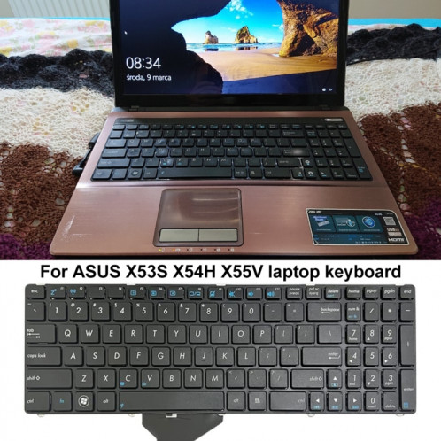 Pour Asus X53S X54H X55V K52 K53 G51 Version US clavier d'ordinateur portable (noir) SH701A1888-04