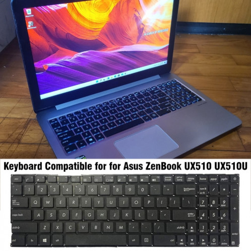 Clavier d'ordinateur portable Version américaine pour Asus ZenBook UX510 UX510U UX510UA (noir) SH101A995-06