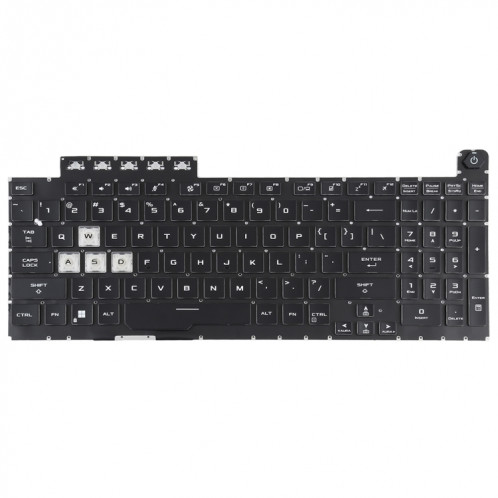Pour Asus TUF Gaming F15 FX506 FA506 US Version clavier d'ordinateur portable rétro-éclairé (noir) SH401A1365-06