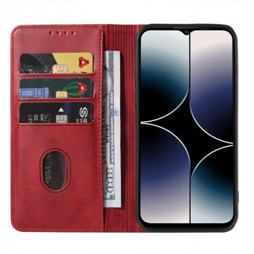 Pour étui de téléphone en cuir à fermeture magnétique Ulefone Note 16 Pro (rouge) SH202D956-08