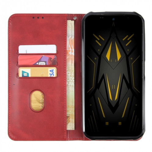Pour Ulefone Armor 22 Étui de téléphone en cuir à fermeture magnétique (rouge) SH203D136-08
