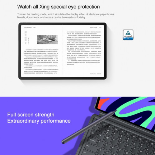 Tablette WiFi Lenovo Pad Pro 12,7 pouces, 8 Go + 256 Go, Android 13, Qualcomm Snapdragon 870 Octa Core, prise en charge de l'identification des visages (gris foncé) SL302A80-014