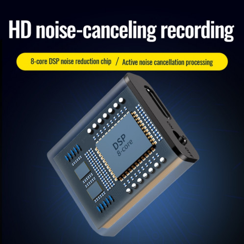 JNN Q8 Enregistreur vocal intelligent portable à réduction de bruit HD, mémoire : 8 Go SJ4602378-08
