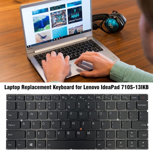 Pour Lenovo IdeaPad 710S-13IKB 710S-13ISK Version US clavier d'ordinateur portable SH6302536-06