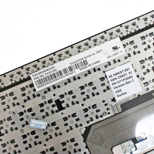 Pour le clavier d'ordinateur portable Lenovo IBM ThinkPad E570 E575 US Version SH63031309-07