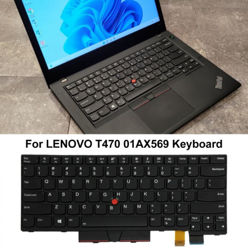 Pour le clavier d'ordinateur portable Lenovo T470 01AX569 US Version SH6313198-07